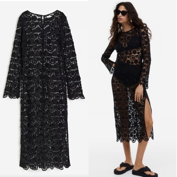 Blogger Fave H&M crochet maxi dress small - Picture 1 of 5
